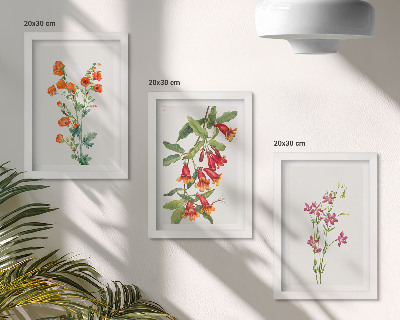 Fotowand Vintage-Retro-Blumenmalerei