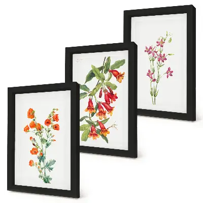 Fotowand mit Vintage-Retro-Blumenmalerei
