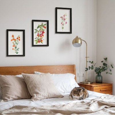 Fotowand Vintage-Retro-Blumenmalerei