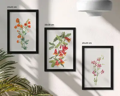 Fotowand mit Vintage-Retro-Blumenmalerei