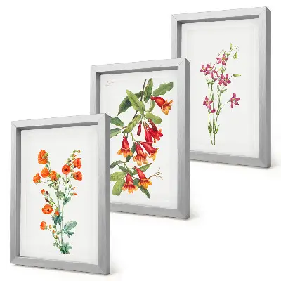 Fotowand mit Vintage-Retro-Blumenmalerei
