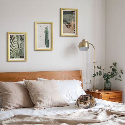 Bilderwand Tropische Pflanzen und Urlaubsaccessoires für die Küste