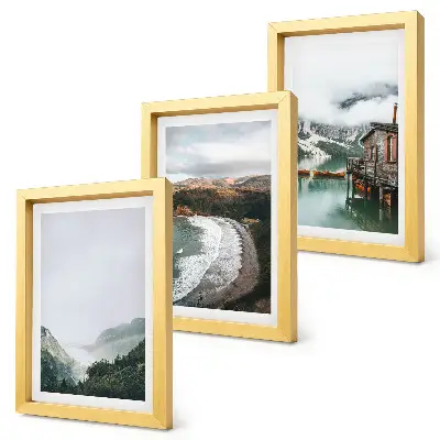 Fotowand mit Berg- und Strandblick, Wolken und Wasser