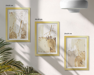 Bilderwand Abstrakte Muster in Beige- und Weißtönen