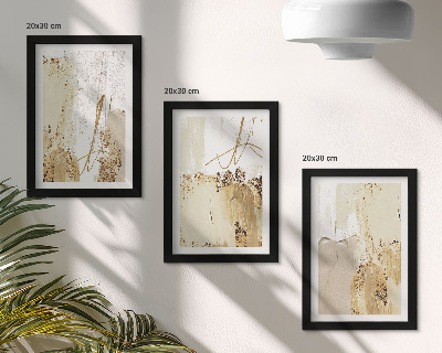 Bilderwand Abstrakte Muster in Beige- und Weißtönen