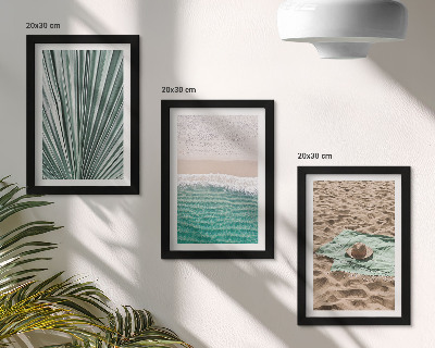 Bilderset mit rahmen Sommerurlaubsansichten am Strand am Meer