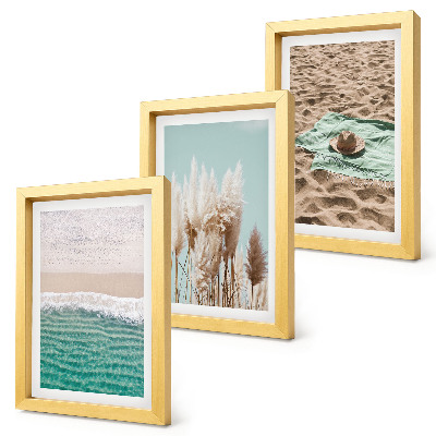 Fotowand Strandwellen, Gras, Hut, Sand, Entspannung, Natur