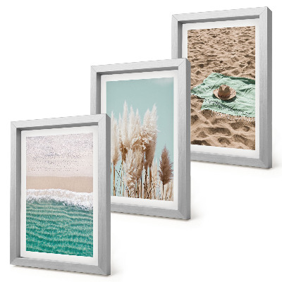 Fotowand Strandwellen, Gras, Hut, Sand, Entspannung, Natur