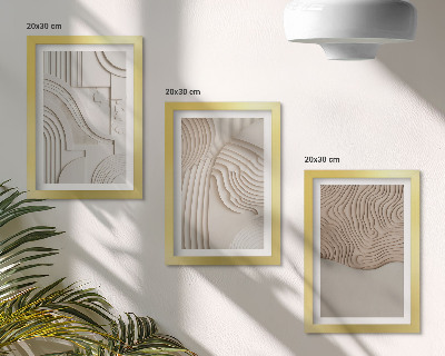 Fotowand Abstrakte Muster in Beige- und Weißtönen