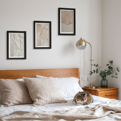 Fotowand Abstrakte Muster in Beige- und Weißtönen