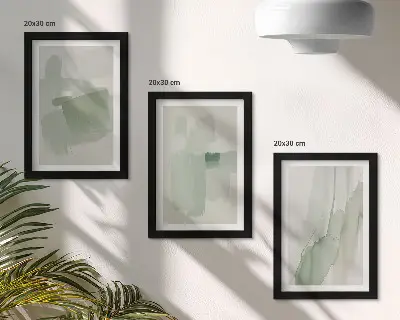 Abstrakte Muster im Aquarellstil bilderset mit rahmen