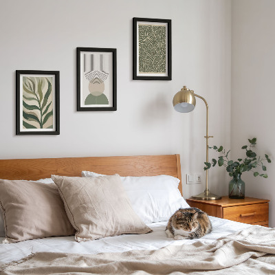 Bilderwand Abstrakte Blätter und geometrische Formen