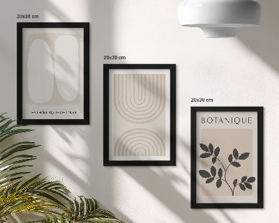 Fotowand Boho-Poster mit filigranen, abstrakten Pflanzenmotiven