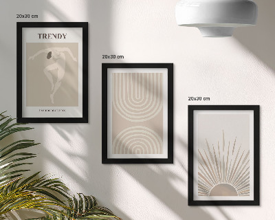 Bilderwand Pastellfarbene Poster, modische Boho-Abstraktionen