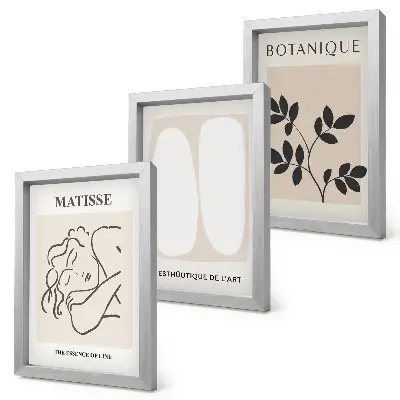 Bilderset mit Rahmen stilvolle minimalistische Matisse Gemälde mit Pflanzenmotiven