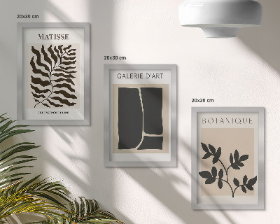 Fotowand Minimalistische Poster mit Pflanzenmustern und abstrakten Motiven