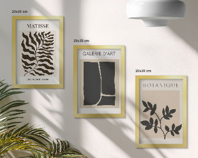 Fotowand Minimalistische Poster mit Pflanzenmustern und abstrakten Motiven
