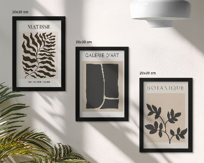 Fotowand Minimalistische Poster mit Pflanzenmustern und abstrakten Motiven