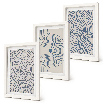 Bilderwand Abstrakte dekorative Linien Wellenformen