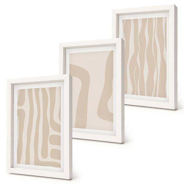 Bilderwand Abstrakte Muster, minimalistische Formen, Boho-Stil
