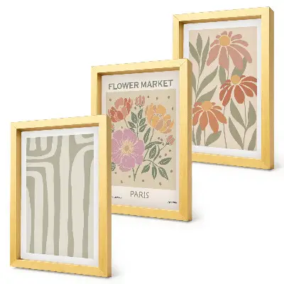 Fotowand mit botanischen Motiven im Pariser Minimalismus