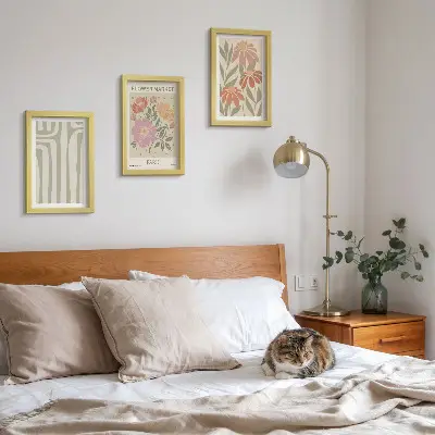 Fotowand mit botanischen Motiven im Pariser Minimalismus