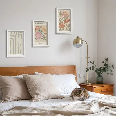 Fotowand mit botanischen Motiven im Pariser Minimalismus