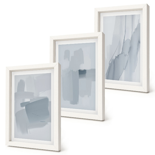 Bilderwand Abstrakte Kompositionen im Aquarellstil