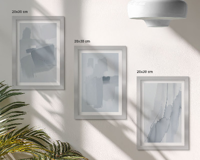 Bilderwand Abstrakte Kompositionen im Aquarellstil
