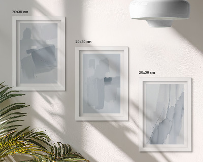 Bilderwand Abstrakte Kompositionen im Aquarellstil