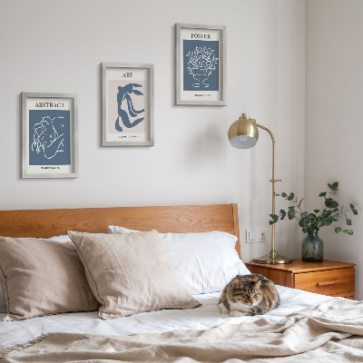 Bilderset mit rahmen Matisses stilvolle abstrakte Muster mit Figuren und Blumen