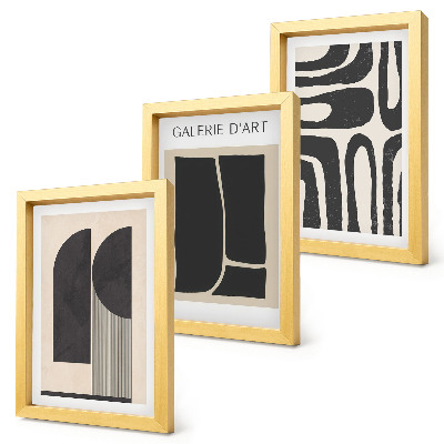 Bilderset mit rahmen Abstrakte Formen, minimalistische Poster
