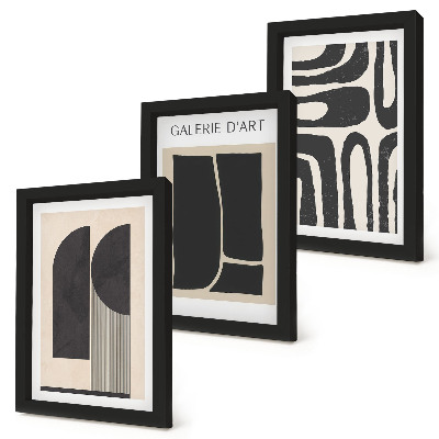 Bilderset mit rahmen Abstrakte Formen, minimalistische Poster