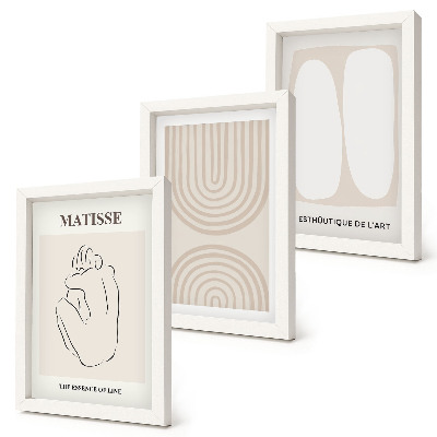 Fotowand Stilvolle Linien und minimalistische Formen in neutralen Tönen