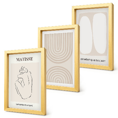 Fotowand Stilvolle Linien und minimalistische Formen in neutralen Tönen