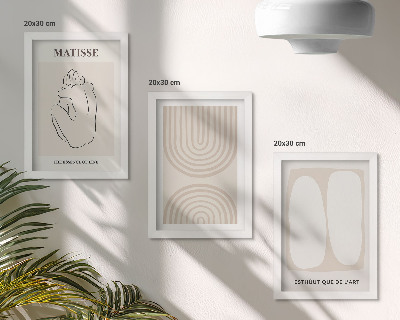 Fotowand Stilvolle Linien und minimalistische Formen in neutralen Tönen