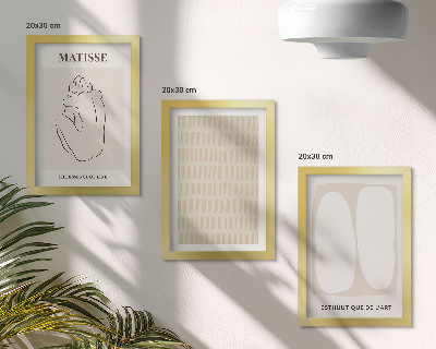 Bilderwand Linien und Formen in Beige- und Weißtönen