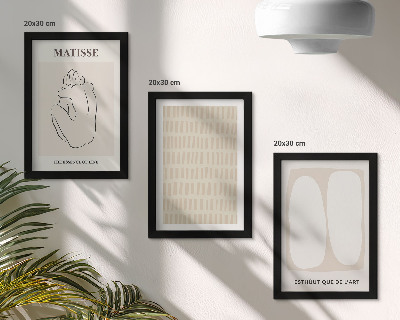 Bilderwand Linien und Formen in Beige- und Weißtönen
