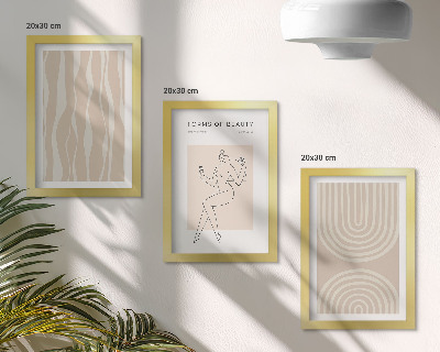 Fotowand Abstrakte Muster, zarte Boho-Dekorationen