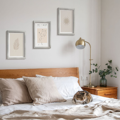 Bilderwand Eine Sammlung minimalistischer Formen und natürlicher Gestalten