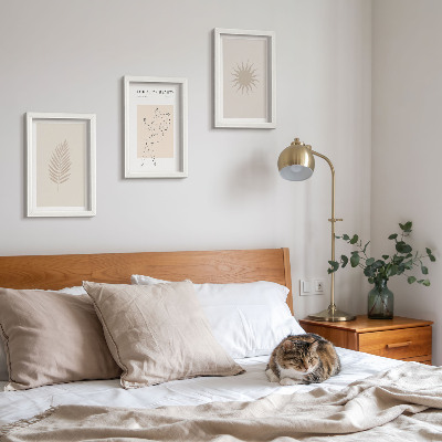 Bilderwand Eine Sammlung minimalistischer Formen und natürlicher Gestalten