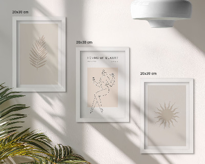 Bilderwand Eine Sammlung minimalistischer Formen und natürlicher Gestalten