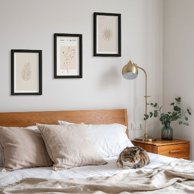 Bilderwand Eine Sammlung minimalistischer Formen und natürlicher Gestalten