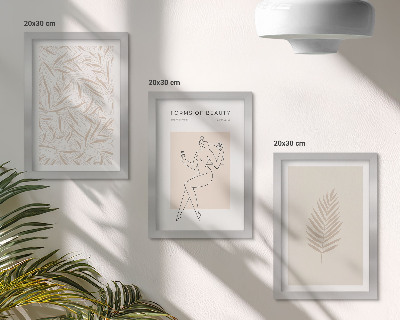 Bilderset mit rahmen Minimalistische botanische Designmotive