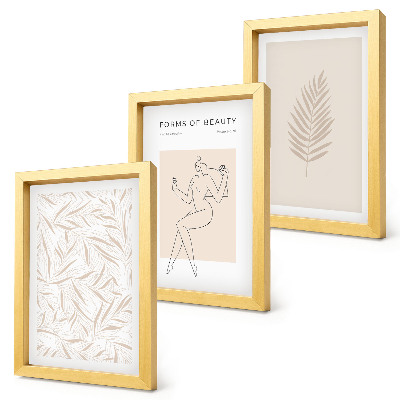 Bilderset mit rahmen Minimalistische botanische Designmotive