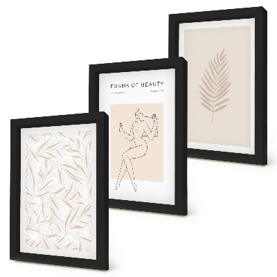 Bilderset mit rahmen Minimalistische botanische Designmotive