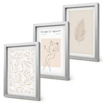 Bilderset mit rahmen Minimalistische botanische Designmotive