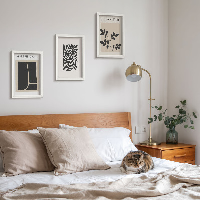 Bilderwand Abstrakte Pflanzenmuster und geometrische Formen