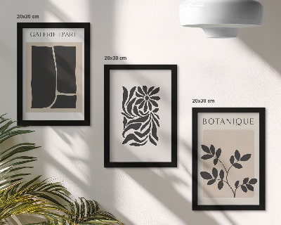 Bilderwand Abstrakte Pflanzenmuster und geometrische Formen
