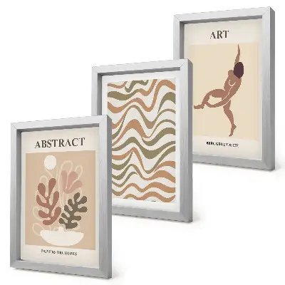 Bilderwand mit abstrakten Matisse Boho Formen und Mustern